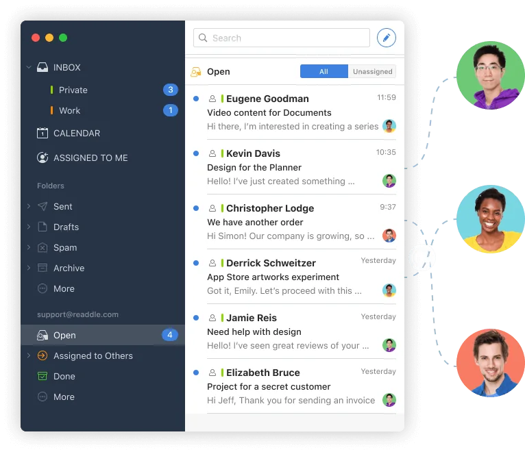 Spark - zdieľanie meilov teame